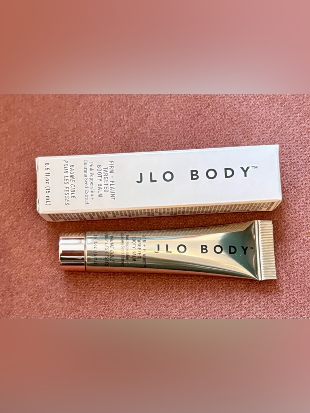 JLO BODY Firm + Flaunt Targeted Booty Balm Cream, travel .5 oz.